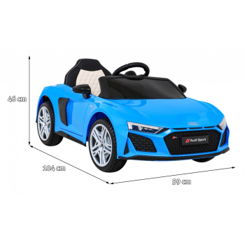 Audi R8 LIFT Samochodzik na akumulator Niebieski + Pilot + Koła EVA + MP3 + LED